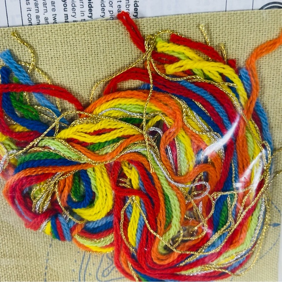 Vintage 1978 Crewel kit Christmas ornaments Angel and Star #7860 Columbia miner - Picture 8 of 10